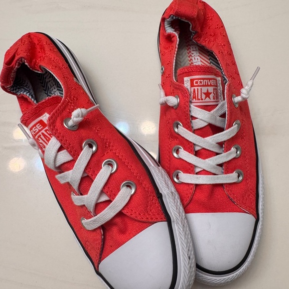 Converse Classic Bright Orange Slip-on Canvas Sneakers - Picture 9 of 9